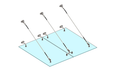 Комплект фурнитуры для козырька 1500х1800 (на вантах/тягах) k671-15-18 купить в Алматы