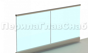 Ограждение с поручнем с пазом в зажимном профиле купить в Алматы