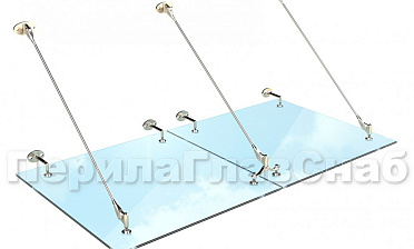 Комплект фурнитуры для козырька 1800х1800 (на вантах/тягах) k671-18-18 купить в Алматы