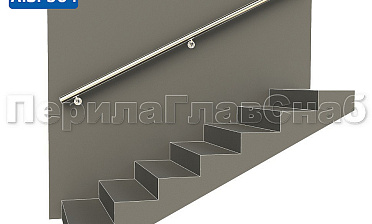 Готовый пристенный поручень с тремя держателями, длина 2300 мм (AISI 304) k730-23 купить в Алматы