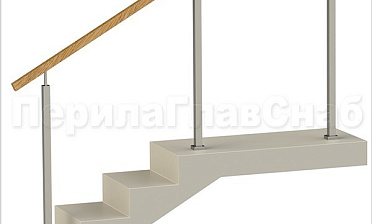 Нержавеющие ограждения без ригелей с квадратным деревянным поручнем и квадратными стойками купить в Алматы