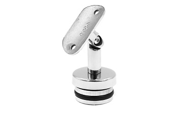 Наконечник палец с алюминиевой системой фиксации на стойке Ø42.4х1.5 мм, регулируемым ложементом под поручень Ø50.8 мм, полированный, литой, нержавеющий AISI 304 k206 купить в Алматы