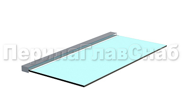 Козырек на алюминиевом профиле ,вынос до 950мм, k671-100 купить в Алматы