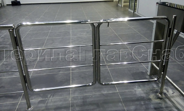 Нержавеющие двустворчатые калитки с горизонтальным заполнением купить в Алматы
