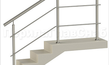 Два ригеля на сварке, круглый поручень и квадратные стойки купить в Алматы