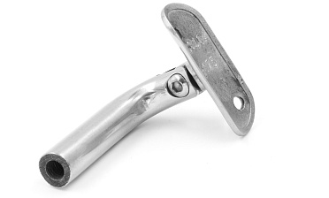 Держатель поручня выносной на стойку, с регул. ложементом под Ø38.1 мм, резьба внутр. М8, шлифованный, (aisi 304) k261-2 купить в Алматы Держатель поручня выносной на стойку, с регул. ложементом под Ø38.1 мм, резьба внутр. М8, шлифованный, (aisi 304) k261-2 купить в Алматы