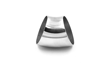 Половинка отвода поручня под сварку для Ø50.8х125/2х1.5, 45°, полированный 400 Grit (AISI 304) k021-45 купить в Алматы Половинка отвода поручня под сварку для Ø50.8х125/2х1.5, 45°, полированный 400 Grit (AISI 304) k021-45 купить в Алматы