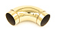 Отвод поручня под Ø50.8х102х1.45 мм, 90°, полированный 600 Grit, с двумя установочными кольцами, золото k052-88