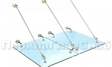 Комплект фурнитуры для козырька 1200х1800 (на вантах/тягах) k671-12-18 купить в Алматы