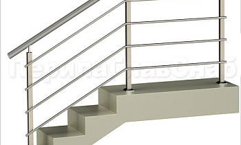 Четыре ригеля на сварке, круглый поручень и квадратные стойки в Алматы. Готовые проекты ПерилаГлавСнаб Четыре ригеля на сварке, круглый поручень и квадратные стойки в Алматы. Готовые проекты ПерилаГлавСнаб