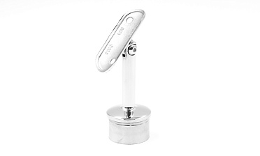 Наконечник палец с регулируемым ложементом под поручень Ø38.1-42.4 мм, на стойку Ø38.1х1.5 мм, литой, полированный, нержавеющий (AISI 304) k006-7 купить в Алматы