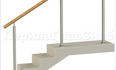 Нержавеющие ограждения без ригелей с пластиковым поручнем и квадратными стойками купить в Алматы