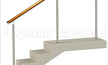 Нержавеющие ограждения без ригелей с деревянным поручнем купить в Алматы