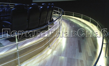 Ограждение со светильниками, встроенными в поручень купить в Алматы