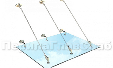 Комплект фурнитуры для козырька 1200х1500 (на вантах/тягах) k671-12-15 купить в Алматы