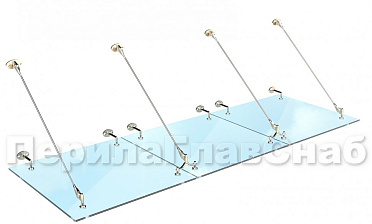 Комплект фурнитуры для козырька 1500х2800 (на вантах/тягах) k671-15-28 купить в Алматы