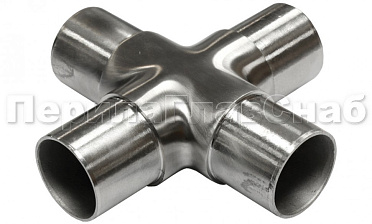 Соединение поручня Ø50.8 мм, крестовина (AISI 304) k361 купить в Алматы Соединение поручня Ø50.8 мм, крестовина (AISI 304) k361 купить в Алматы