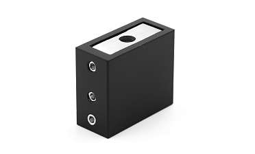 Коннектор стена-труба для прямоугольного трека 30х10 мм, нержавеющая сталь AISI 304, черная t463 BL купить в Алматы Коннектор стена-труба для прямоугольного трека 30х10 мм, нержавеющая сталь AISI 304, черная t463 BL купить в Алматы