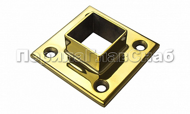 Фланец для трубы 40х40 мм, полированный, под золото (AISI 304) Фk223-88 купить в Алматы Фланец для трубы 40х40 мм, полированный, под золото (AISI 304) Фk223-88 купить в Алматы