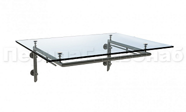 Стеклянный козырек на Г-образном каркасе - вариант 1 купить в Алматы