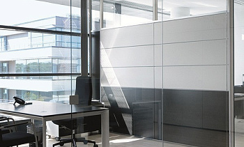 Стеклянные перегородки - вариант 7 в Алматы. Готовые проекты ПерилаГлавСнаб