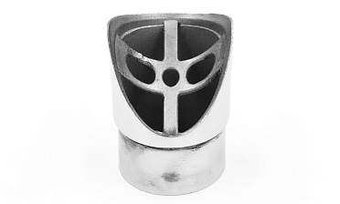 Наконечник седловина косая 30° на стойку Ø50.8 мм, под поручень Ø50.8 мм, литая, полированная, AISI 304, k560 купить в Алматы