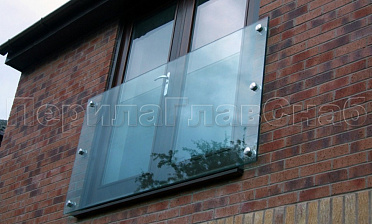 Ветрозащитное ограждение без стоек, на точечном креплении в торец купить в Алматы