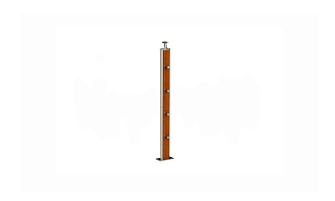 Дизайнерская плоская комбинированная стойка в сборе из шлифованной нержавеющей стали и древесины дуба с четырьмя ригеледержателями k742-2 купить в Алматы Дизайнерская плоская комбинированная стойка в сборе из шлифованной нержавеющей стали и древесины дуба с четырьмя ригеледержателями k742-2 купить в Алматы