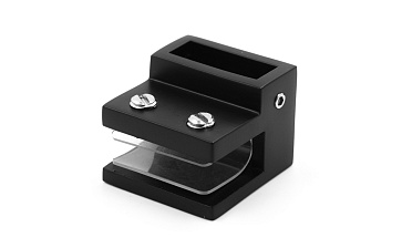 Коннектор торцевой труба-стекло 30х10 мм, нержавеющая сталь AISI 304, черная t467 BL купить в Алматы Коннектор торцевой труба-стекло 30х10 мм, нержавеющая сталь AISI 304, черная t467 BL купить в Алматы