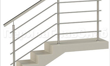 Четыре ригеля на сварке, квадратный поручень и круглые стойки купить в Алматы