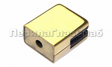 Стеклодержатель штампованный квадратный на плоскость для стекла 8 мм (4+4 мм), полированный, под золото (AISI 304) Фk352-88 купить в Алматы