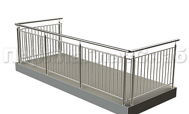 Балконные ограждения с вертикальным заполнением купить в Алматы