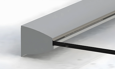 Профиль козырьковый алюминиевый анодированный k300-3  купить в Алматы