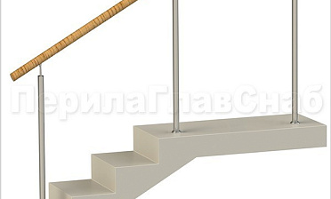 Нержавеющие ограждения без ригелей с пластиковым поручнем купить в Алматы