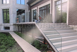 Стеклянные ограждения для улицы в Алматы. Готовые проекты ПерилаГлавСнаб - фото 8