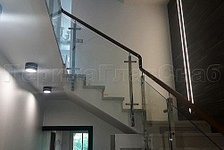 Стеклянные перила для колодезных лестниц в Алматы. Готовые проекты ПерилаГлавСнаб - фото 4