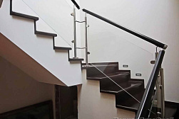 Стеклянные перила для колодезных лестниц в Алматы. Готовые проекты ПерилаГлавСнаб - фото 8