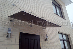 Стеклянные козырьки на вантах в Алматы. Готовые проекты ПерилаГлавСнаб - фото 27