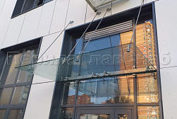 Стеклянные козырьки на вантах в Алматы. Готовые проекты ПерилаГлавСнаб - фото 10