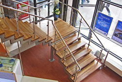 Стеклянные перила для лестниц в Алматы. Готовые проекты ПерилаГлавСнаб - фото 16