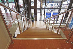 Стеклянные перила для колодезных лестниц в Алматы. Готовые проекты ПерилаГлавСнаб - фото 9