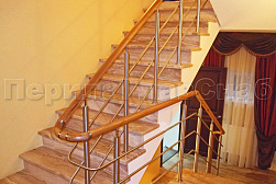 Ограждения из нержавеющей стали с тремя ригелями в Алматы. Готовые проекты ПерилаГлавСнаб - фото 12