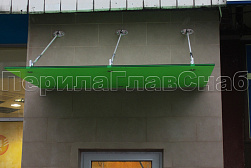 Стеклянные козырьки на вантах в Алматы. Готовые проекты ПерилаГлавСнаб - фото 13