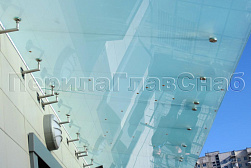 Стеклянные козырьки на вантах в Алматы. Готовые проекты ПерилаГлавСнаб - фото 28