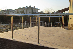 Ограждения и перила без ригелей из нержавеющей стали (без заполнения) в Алматы. Готовые проекты ПерилаГлавСнаб - фото 9