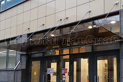 Стеклянные козырьки на вантах в Алматы. Готовые проекты ПерилаГлавСнаб - фото 30