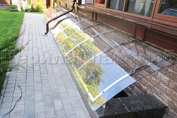 Козырьки и навесы на металлокаркасе в Алматы. Готовые проекты ПерилаГлавСнаб - фото 7