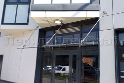 Стеклянные козырьки на вантах в Алматы. Готовые проекты ПерилаГлавСнаб - фото 8