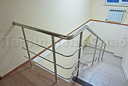 Ограждения из нержавеющей стали с тремя ригелями в Алматы. Готовые проекты ПерилаГлавСнаб - фото 14